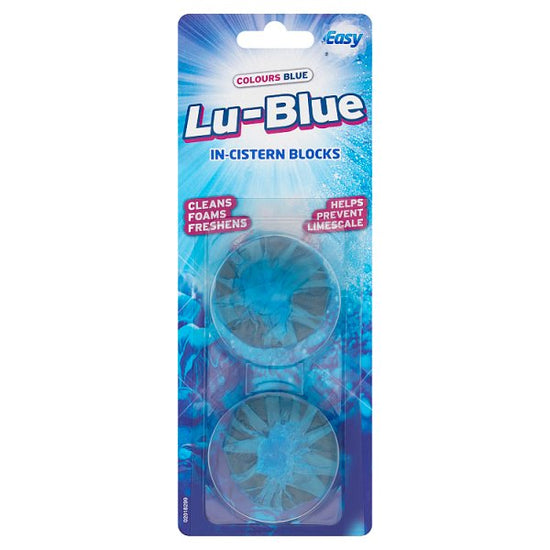 Easy Colours Blue Lu-Blue In-Cistern Blocks 2 x 38g Case of 12 Easy