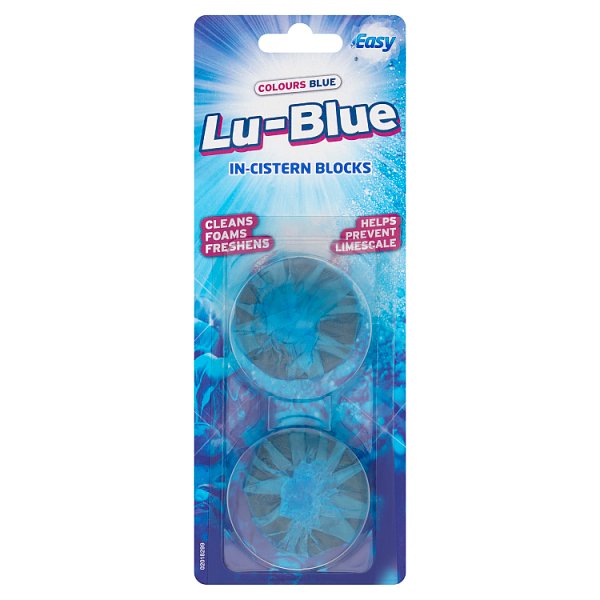 Easy Colours Blue Lu-Blue In-Cistern Blocks 2 x 38g Case of 12 Easy