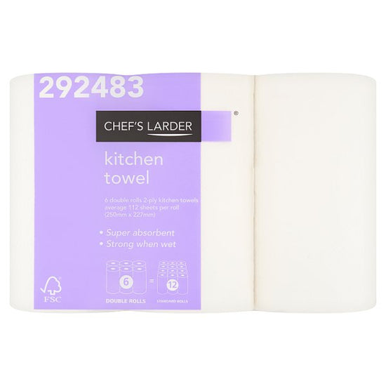 Chef's Larder 6 Kitchen Towel Case of 1. Chef's