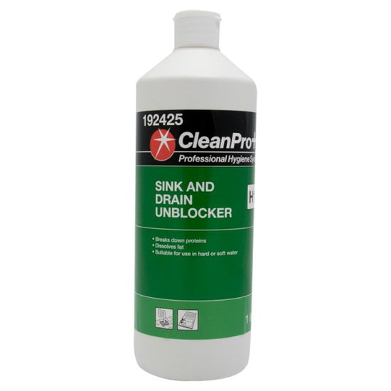 CleanPro+ Sink and Drain Unblocker H12 1 Litre Case of 6 Clean Pro+