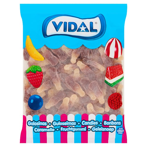 Vidal Fizzy Cola Bottles Candies 1kg Case of 1