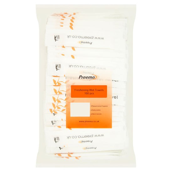 Preema Freshening Wet Towels 100 Piec Case of 10 Preema