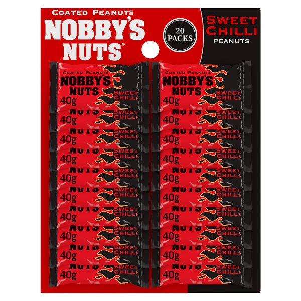 Nobby's Nuts Sweet Chilli Coated Peanuts Pub Card 20x40g Case of 20