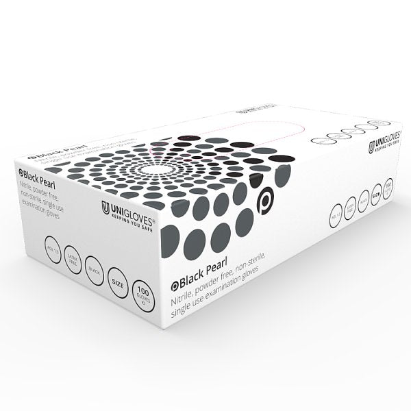 Black Pearl Nitrile Powder Free Gloves, unit (Large) Case of 1 Black Pearl