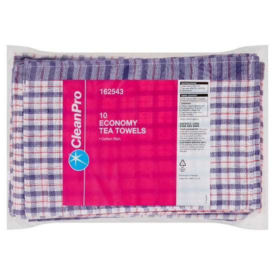 CleanPro 10 Economy Tea Towels Case of 1 CleanPro