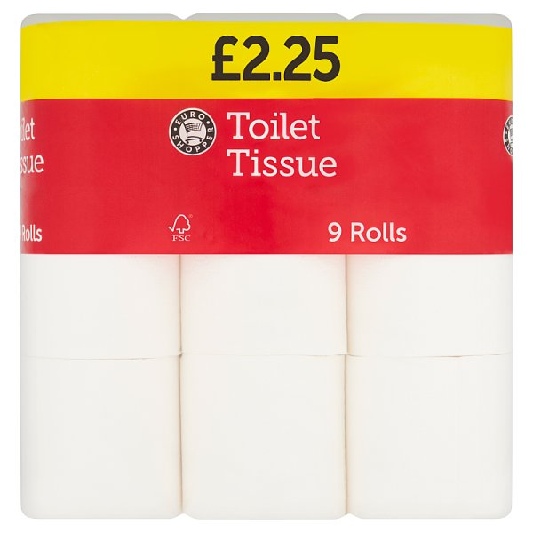 Euro Shopper Toilet Tissue 9 Rolls Case of 5 Euro