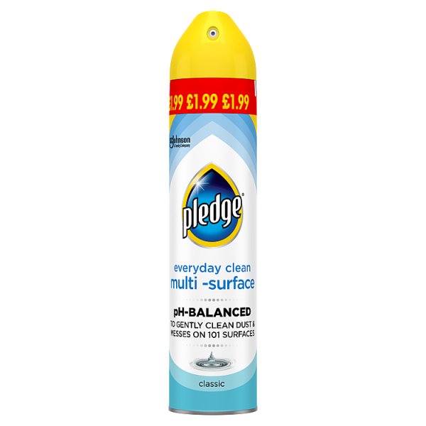 Pledge Multi-Surface Aerosol, 250ml Case of 6 Pledge