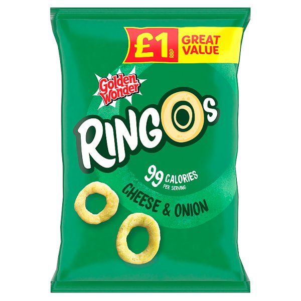 Golden Wonder Ringos Cheese & Onion 40g Case of 18