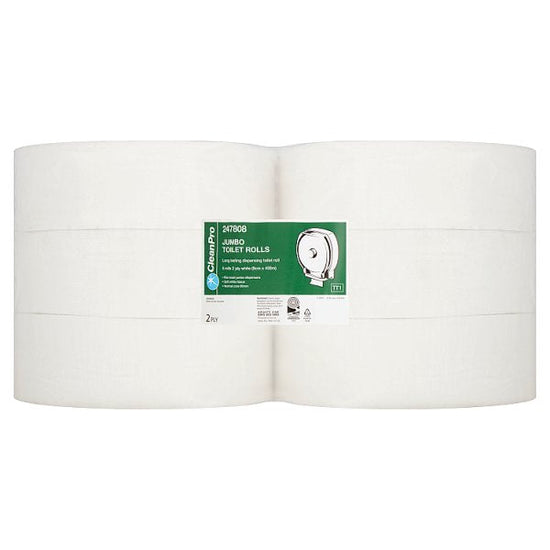 CleanPro Jumbo 6 Toilet Rolls Case of 1 CleanPro