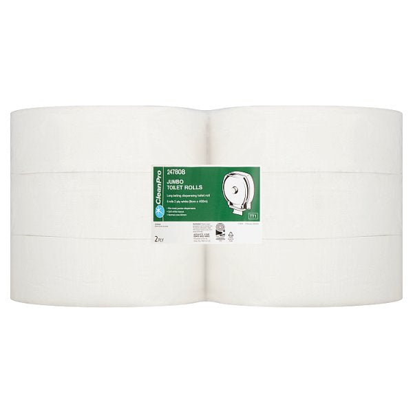 CleanPro Jumbo 6 Toilet Rolls Case of 1 CleanPro