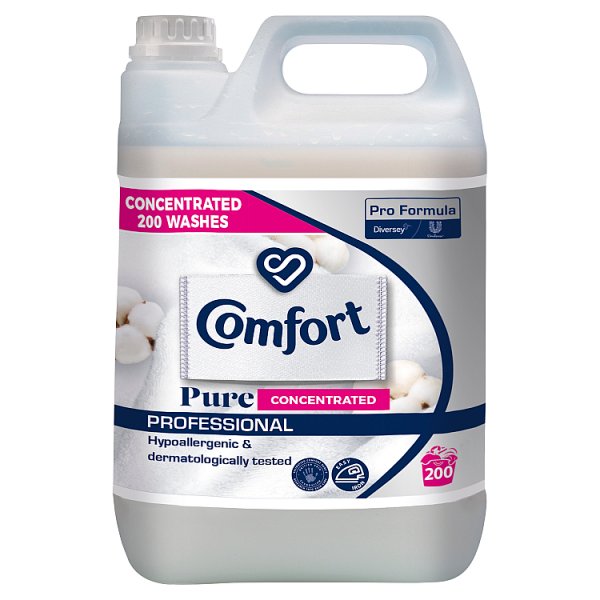 Comfort Professional Formula Pure Concentrated Fabric Softener 2 x 5L Case of 2 Comfort