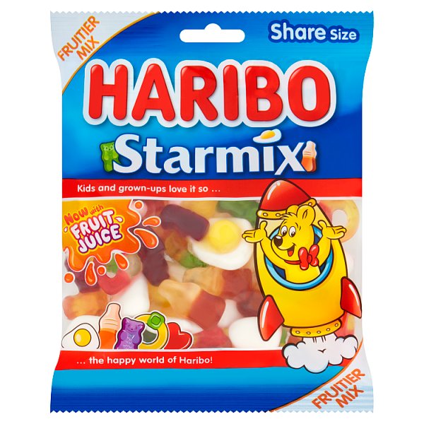 HARIBO Starmix Fruit & Cola Flavour Jelly & Foam Sweets Sharing Bag 160g Case of 12