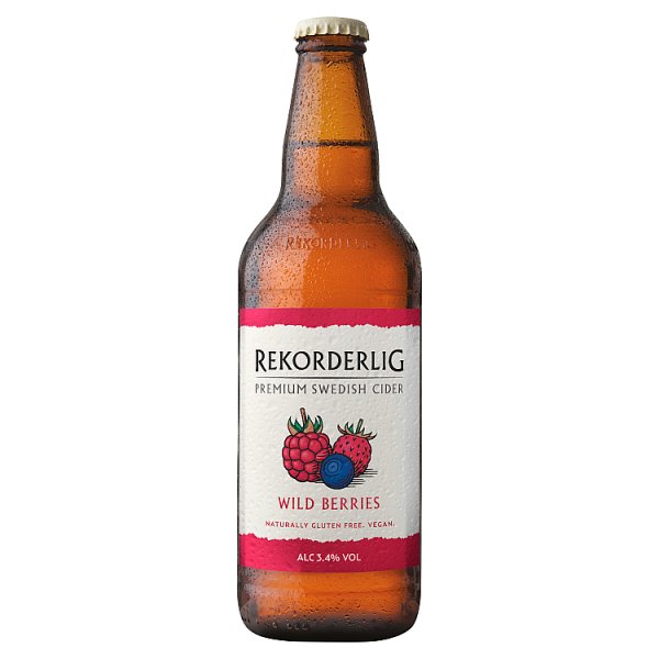 Rekorderlig Wild Berries Premium Fruit Cider Bottle 500ml Case of 8