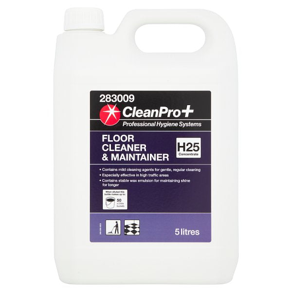 CleanPro+ Floor Cleaner & Maintainer H25 Concentrate 5 Litres Case of 1 CleanPro+