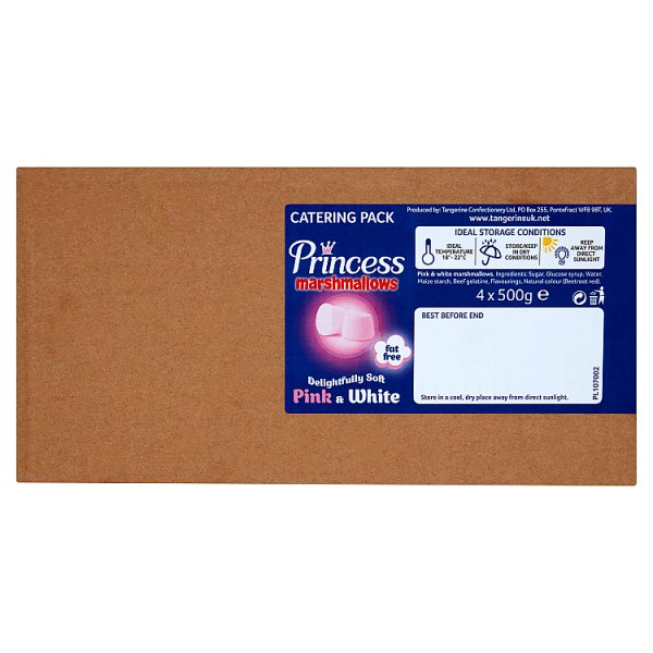 Princess Marshmallows Pink & White Catering Pack 4 x 500g Case of 1