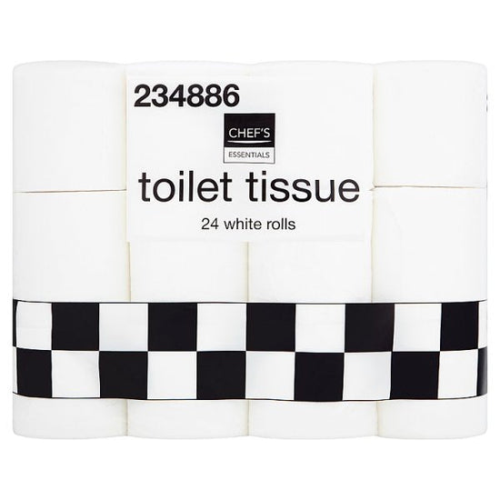 Chef's Essentials Toilet Tissue 24 White Rolls Case of 1 Chef's