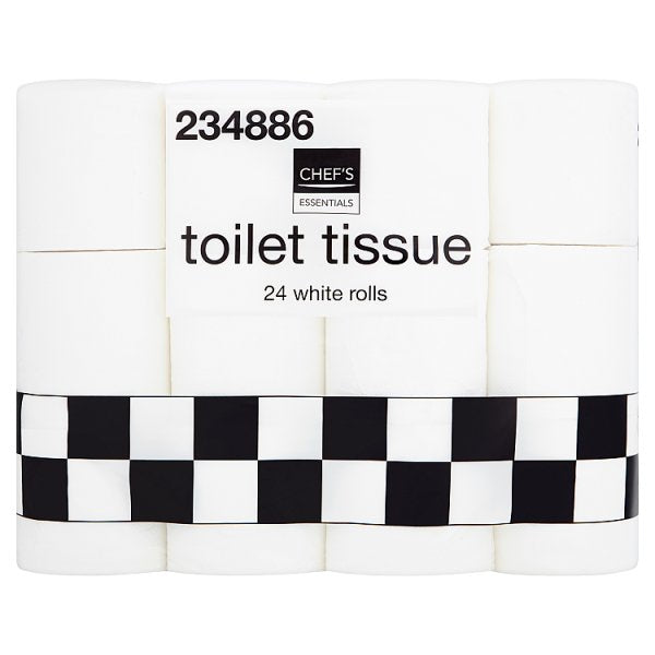 Chef's Essentials Toilet Tissue 24 White Rolls Case of 1 Chef's