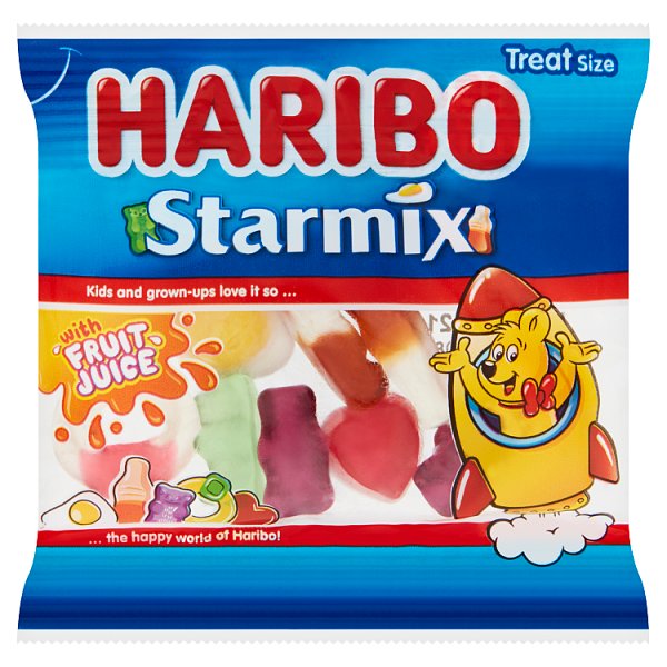 HARIBO Starmix Fruit & Cola Flavour Jelly & Foam Sweets Fun Size Bag 16g Case of