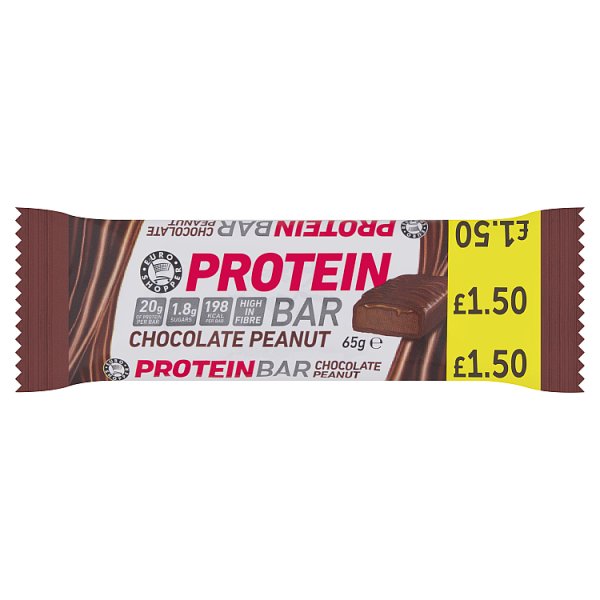 Euro Shopper Chocolate Peanut Protein Bar 65g Case of 12