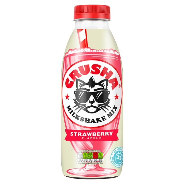 Crusha Strawberry Flavour Milkshake Mix 1 Litre Case of 1 Crusha