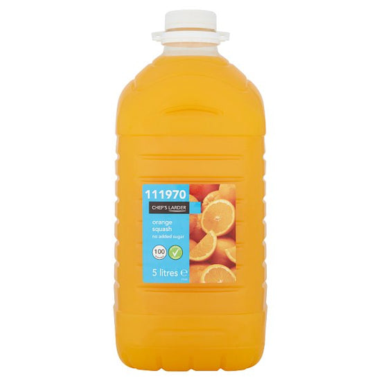 Chef's Larder Orange Squash No Added Sugar 5 Litres Case of 1 Chef's Larder