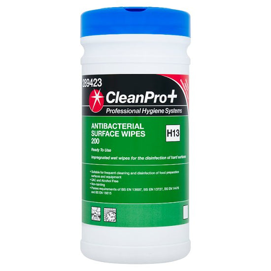 CleanPro+ 200 Antibacterial Surface Wipes Case of 10 CleanPro+
