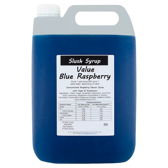 Raspberry Value Blue Slush Syrup 5ltr Case of 1 Raspberry