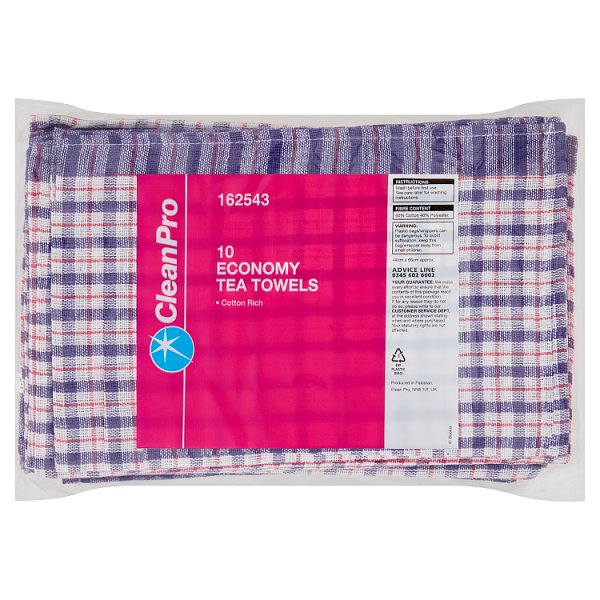 CleanPro 10 Economy Tea Towels Case of 20 CleanPro