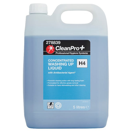 CleanPro+ Concentrated Washing Up Liquid H4 5 Litres Case of 2 CleanPro+