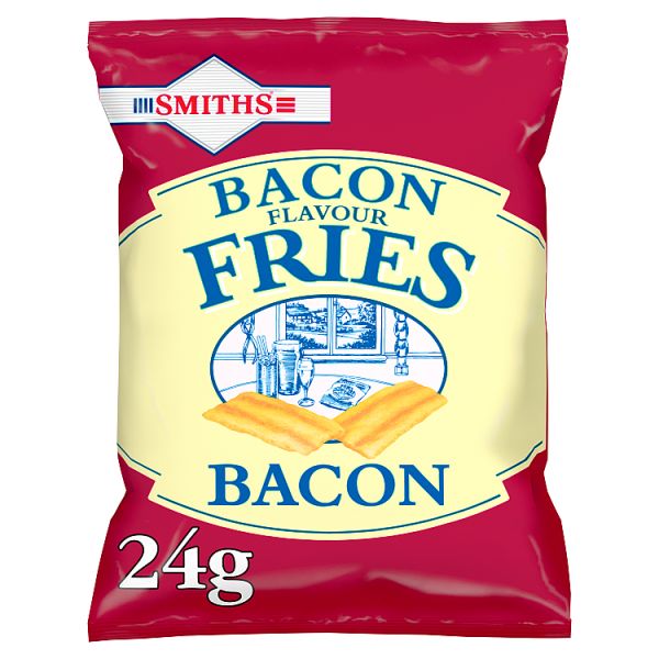 Smiths Crisps Bacon Fries Snacks 24g Case of 96