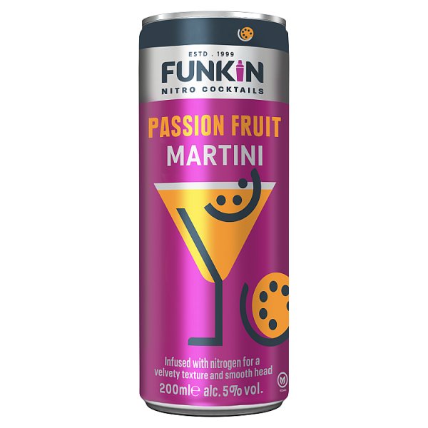 Funkin Passion Fruit Martini Nitro Cocktails 200ml Case of 12