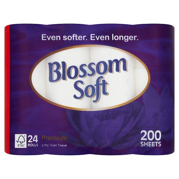 Blossom Soft Premium 2 Ply Toilet Tissue  Case of 24 Rolls Blossom Soft