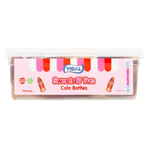 Vidal 120 Sweets R' Fun Cola Bottles 864g Case of 6
