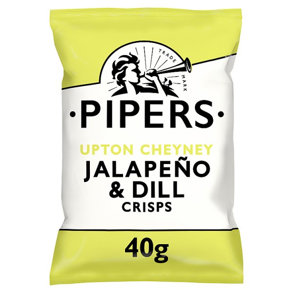 Pipers Upton Cheyney Jalapeño & Dill Crisps 40g Case of 24