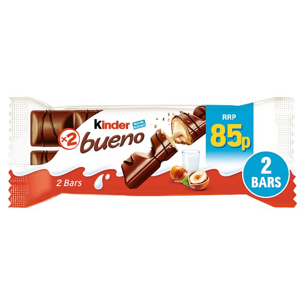 Kinder Bueno Milk and Hazelnuts 2 Pieces 39g PMP Case of 30
