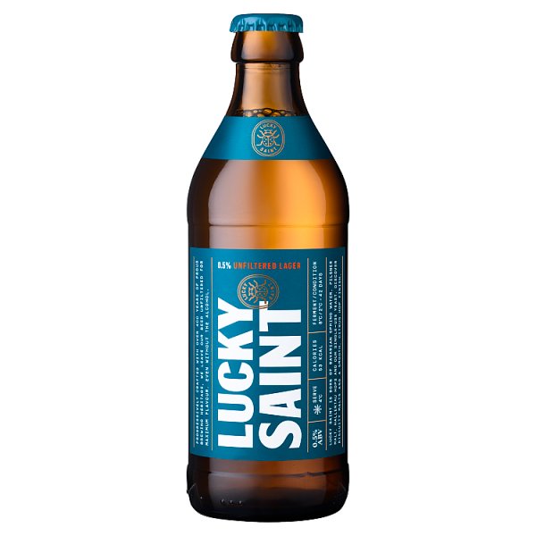 Lucky Saint Unfiltered Alcohol Free Lager 330ml Case of 20