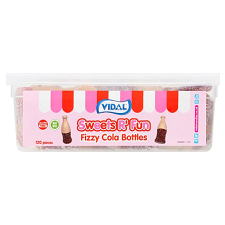 Vidal Sweets R' Fun Fizzy Cola Bottles 120 Pieces 864g, Case of 6 Vidal
