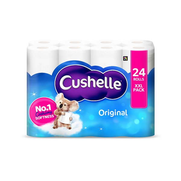 Cushelle Original Toilet Roll 24 Standard Rolls Case of 1 Cushelle