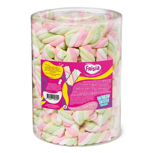 Frisia Rainbow Twister Mallows 680g, Case of 6 Frisia