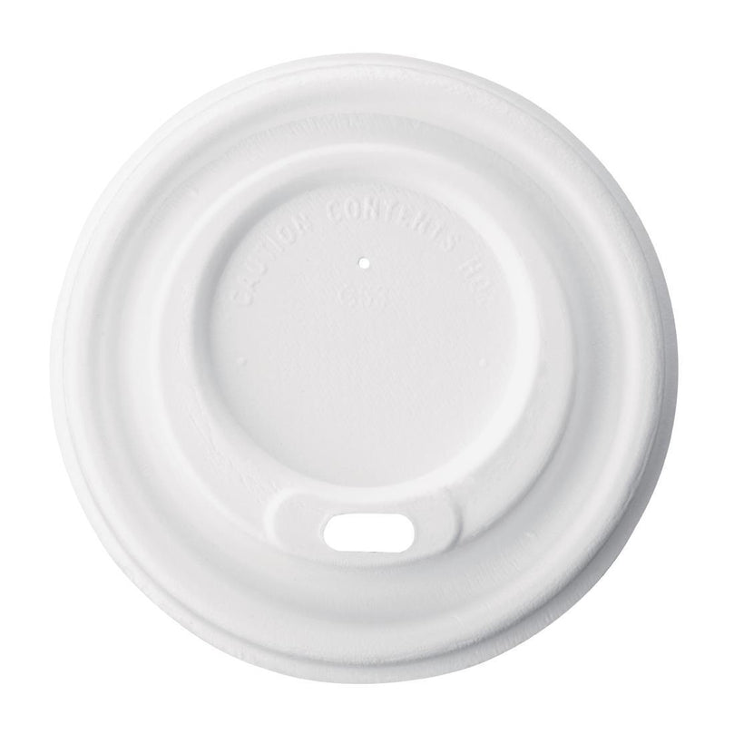 80mm Eco Bagasse Lid, Case of 10 Eco