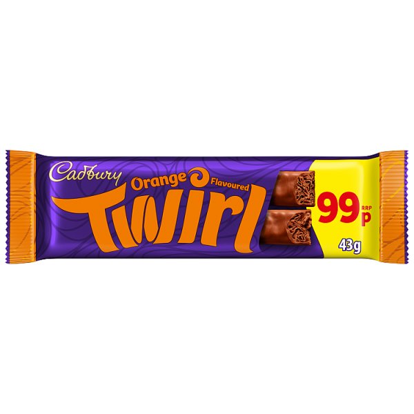 Cadbury Twirl Orange Chocolate 99p PMP Bar 43g x 48