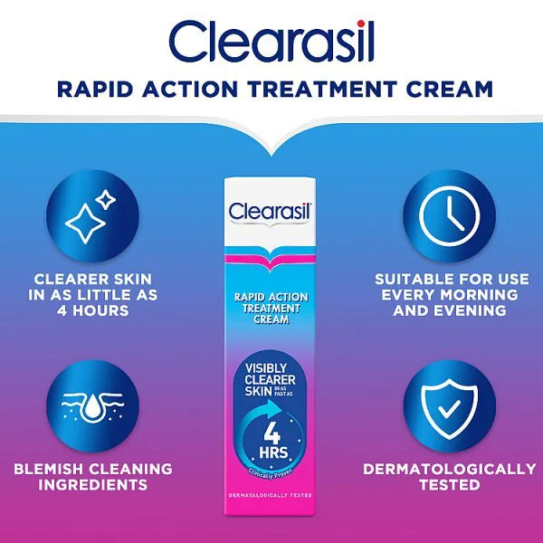 Clearasil Rapid Action Spot Treatment Face Cream 25ml x 12