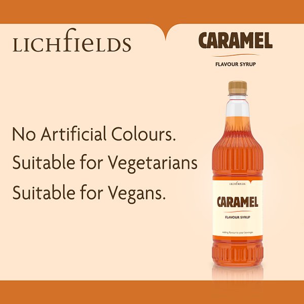 Lichfields Caramel Flavour Syrup 1 Litre x 6