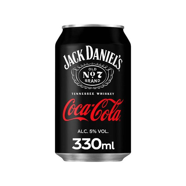 Jack Daniel's and Coca-Cola 330ml, Case of 12 Jack Daniel's
