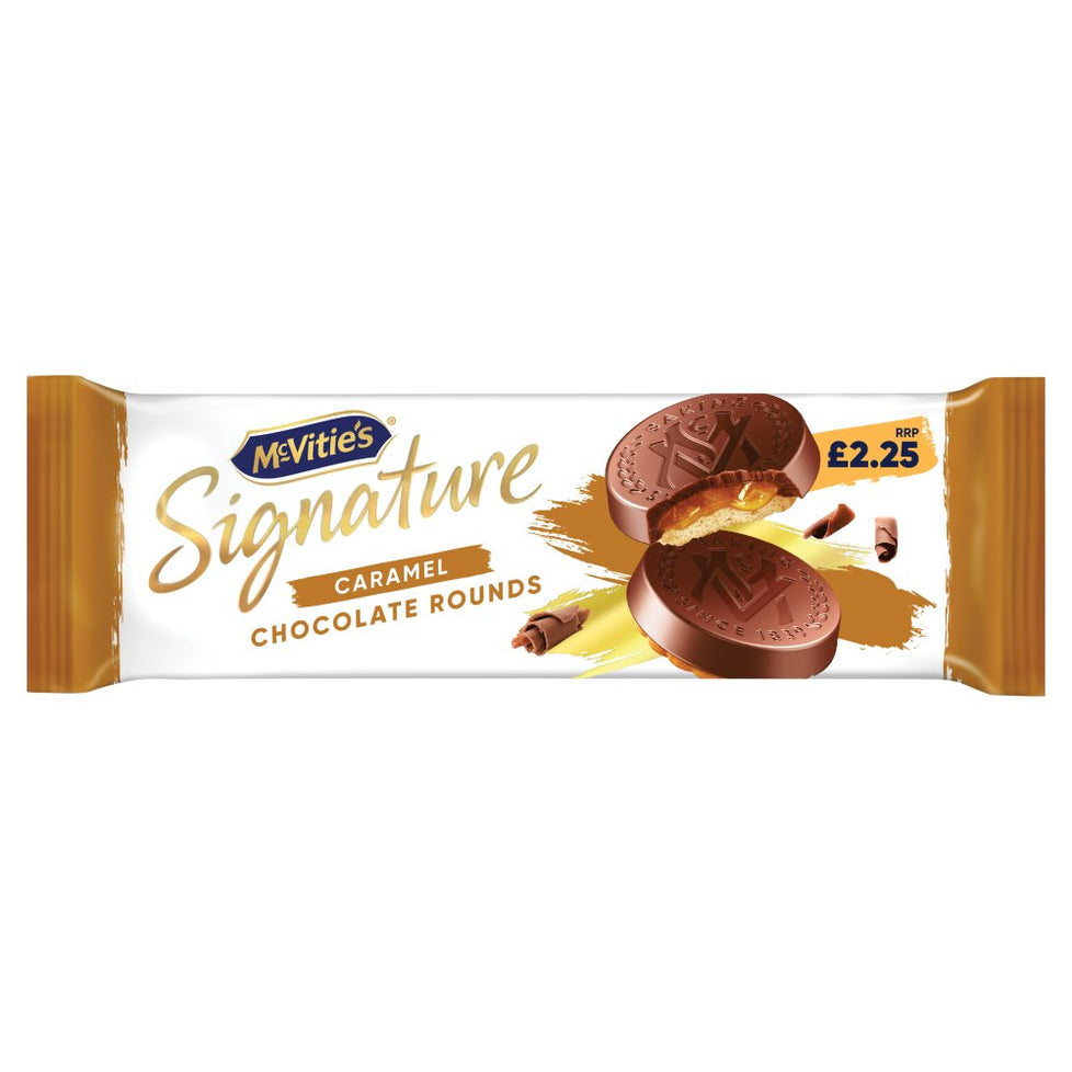 McVitie's Signature Caramel Chocolate Rounds 109g x 15 PMP £2.25