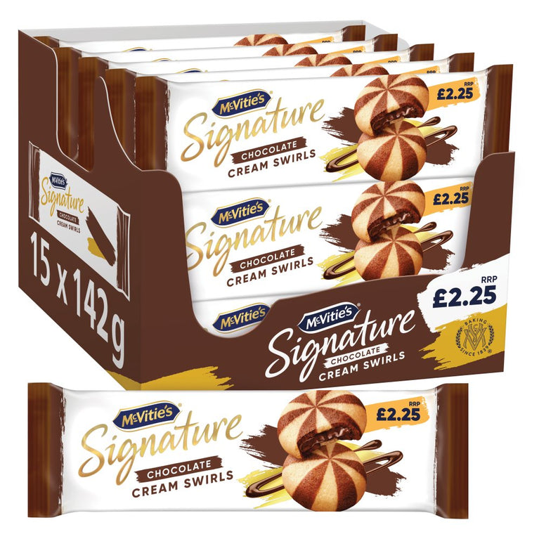 McVitie's Signature Chocolate Cream Swirls 142g x 15 PMP £2.25