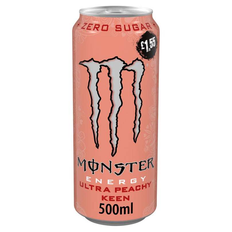 Monster Energy Ultra Peachy Keen 500ml PMP [£1.55] Case of 12 Monster