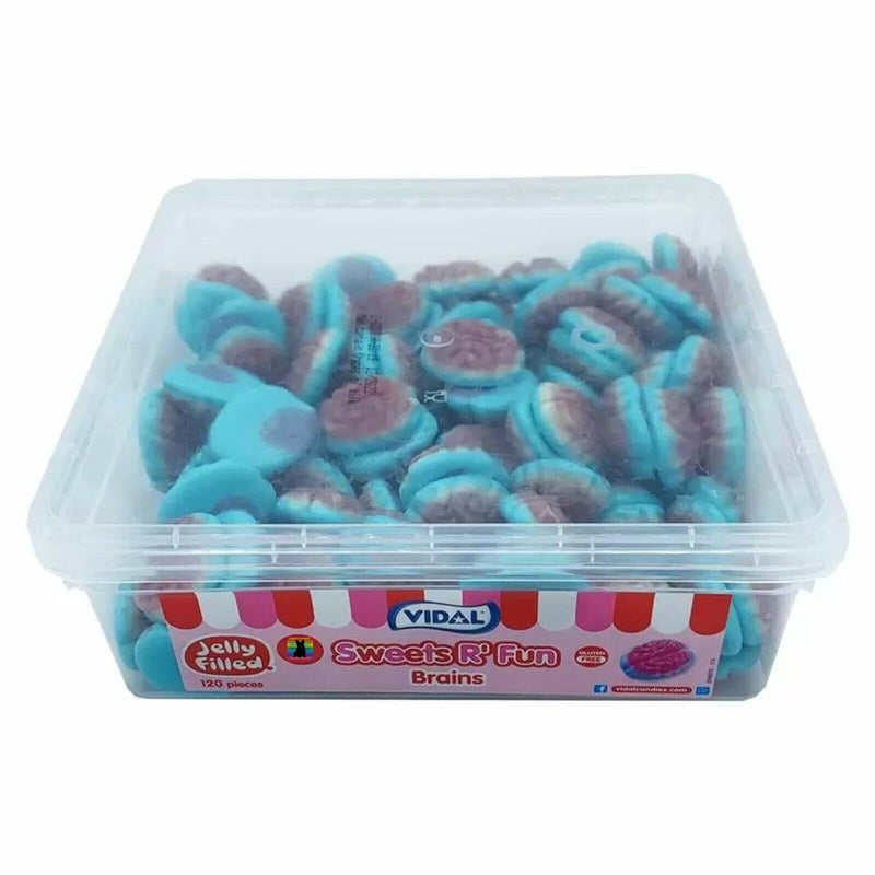 Vidal Jelly Filled Sweets R' Fun Brains 120 Pieces 720g, Case of 6 Vidal