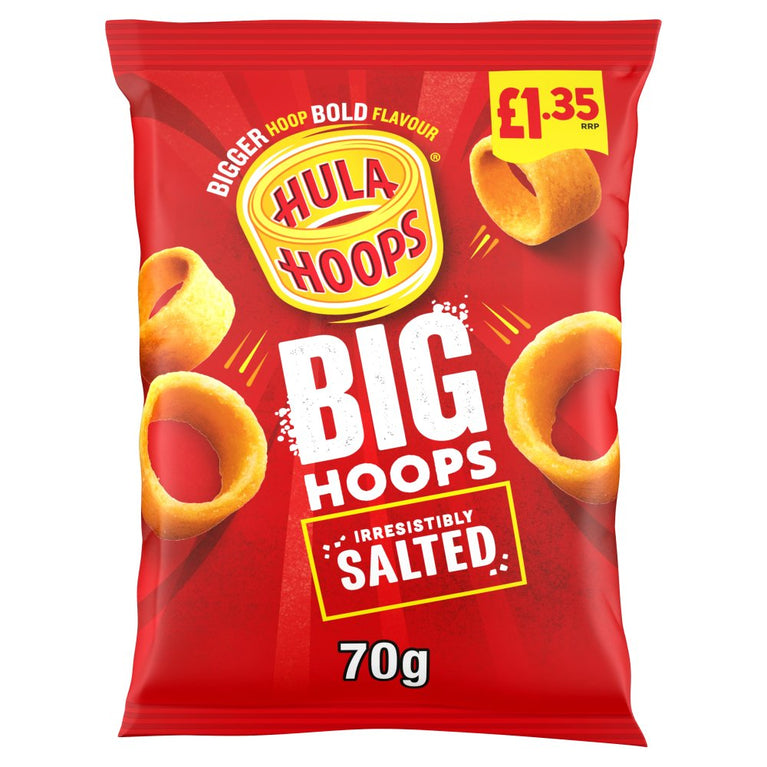 Hula Hoops Big Hoops Salted Crisps 70g x 20 £1.35 PMP