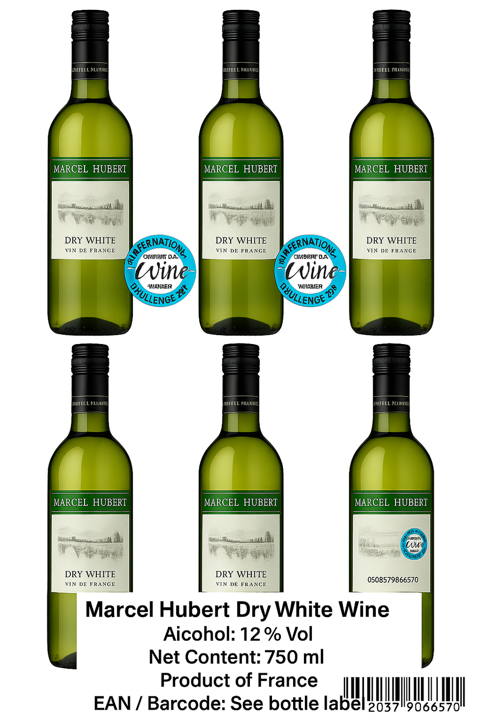 Marcel Hubert Dry White 75cl x 6